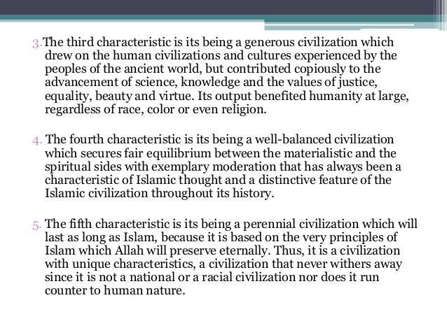 characteristics of civilization
