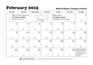 Islamic calendar-2015 | PPT
