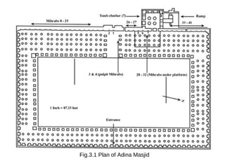 Fig.3.1 Plan of Adina Masjid
 