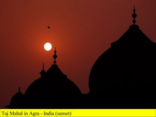 Taj Mahal in Agra - India (sunset) 