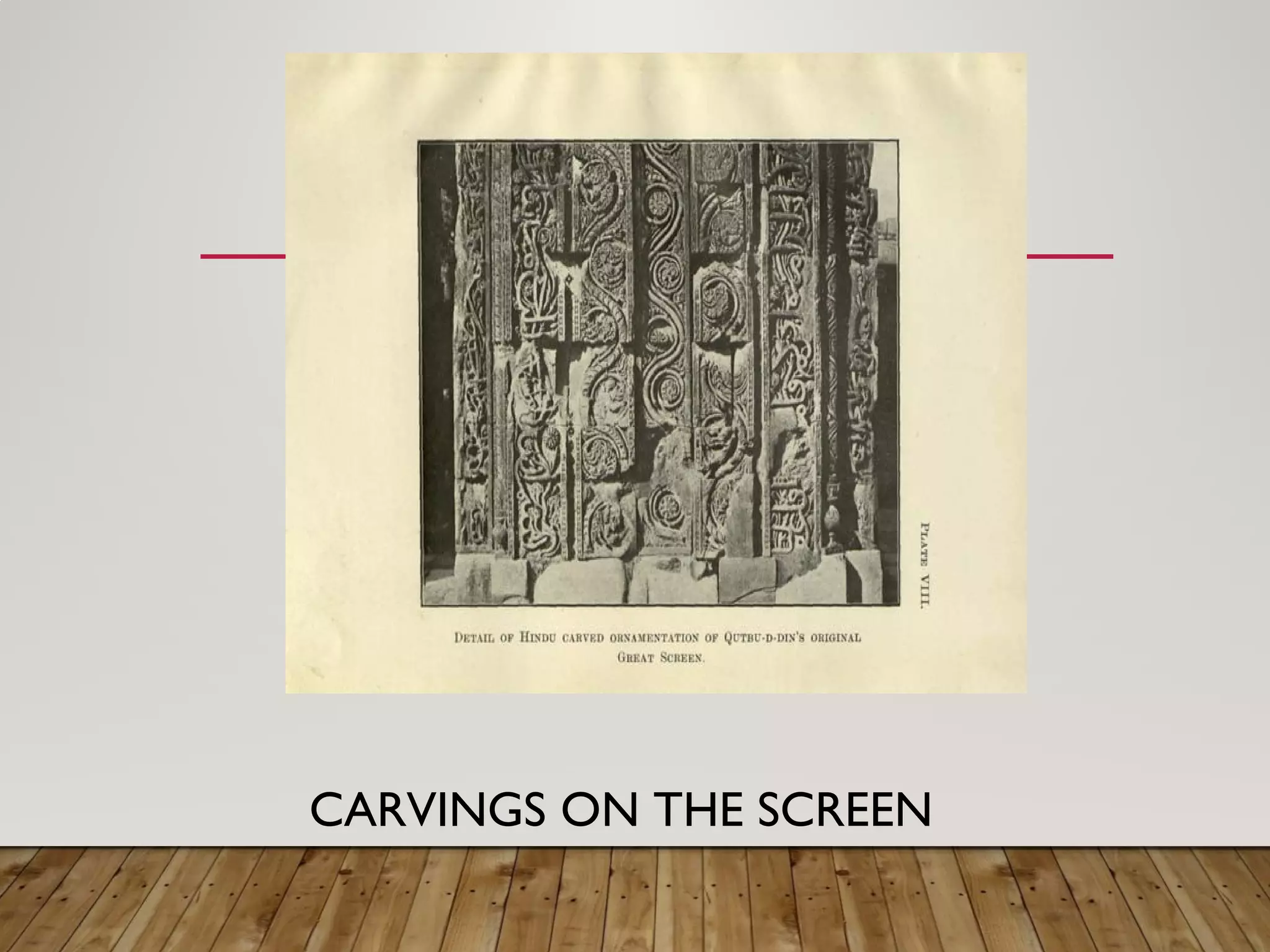 CARVINGS ON THE SCREEN
 