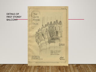 DETAILS OF
FIRST STOREY
BALCONY
 