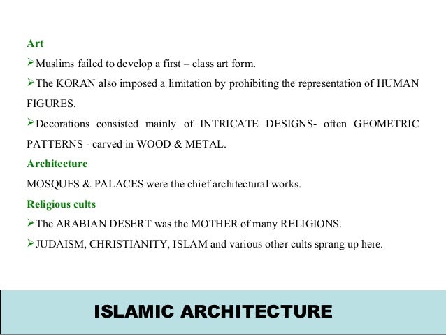 islamic architecture unit i 1 what is the chief form of islamic art