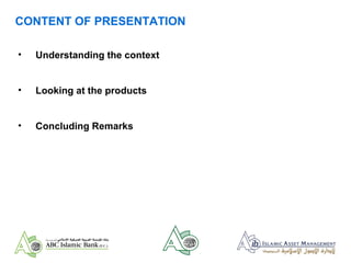 CONTENT OF PRESENTATION
• Understanding the context
• Looking at the products
• Concluding Remarks
 