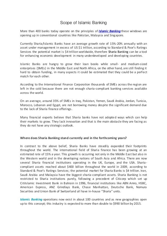 Scope Of Islamic Banking