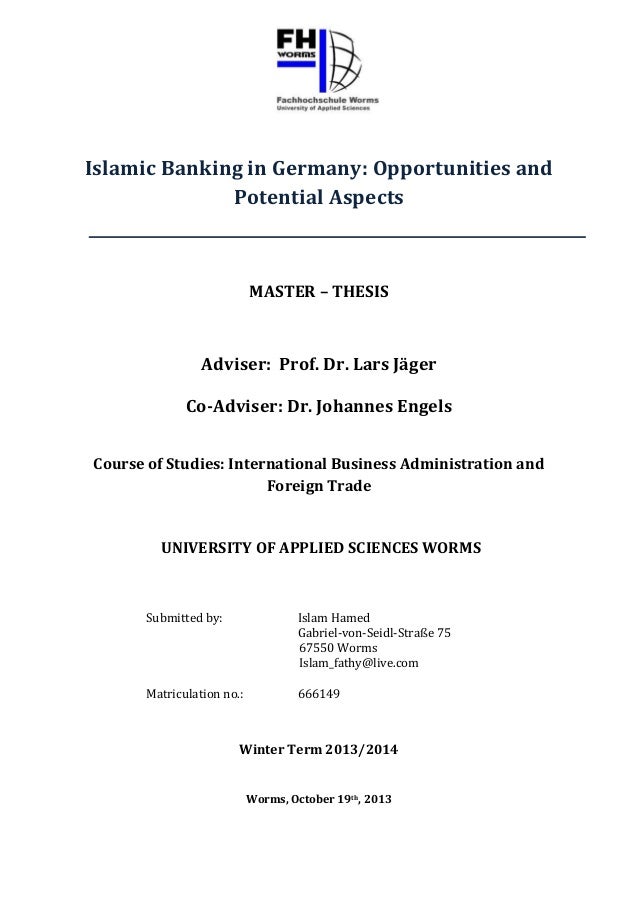 Dissertation on risk management in islamic banking