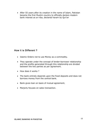 Pakistan Riba Api Islamic banking report | DOC