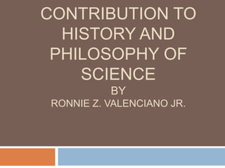 Islamic contribution to history and philosophy of science | PPTX