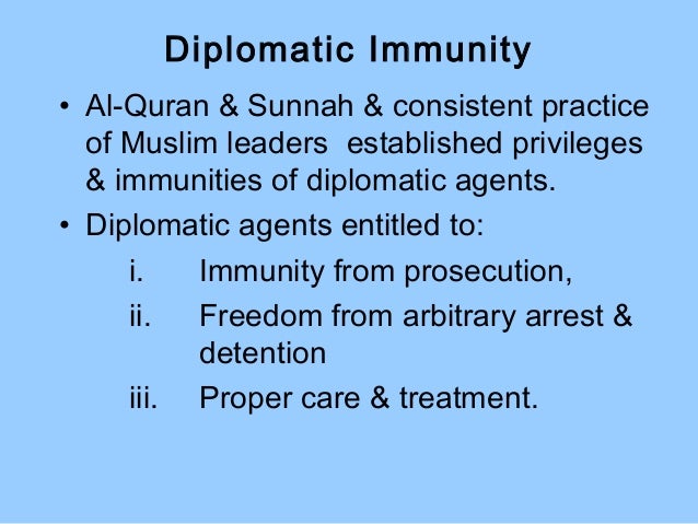 Diplomatic privileges and immunities
