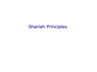 Shariah Principles 