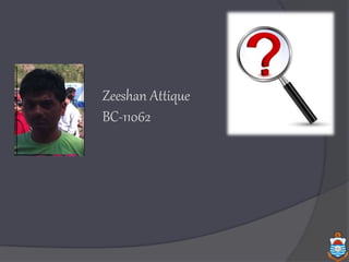 Zeeshan Attique
BC-11062
 