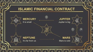 ISLAMIC FINANCIAL CONTRACT
It is small
MERCURY
It’s far from us
NEPTUNE
Jupiter is big
JUPITER
Mars is cold
MARS
 