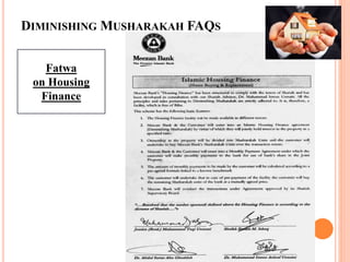 DIMINISHING MUSHARAKAH FAQS
Fatwa
on Housing
Finance
 