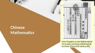 Islamic, Hindu and Chinese Mathematics ppt | PPTX