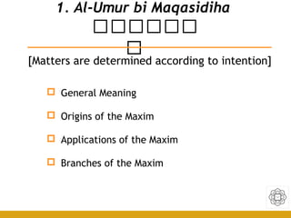 Islamic legal maxims- Qawaid Fiqhiyyah | PPT