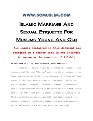 Sexual Intercourse Procedure In Islam