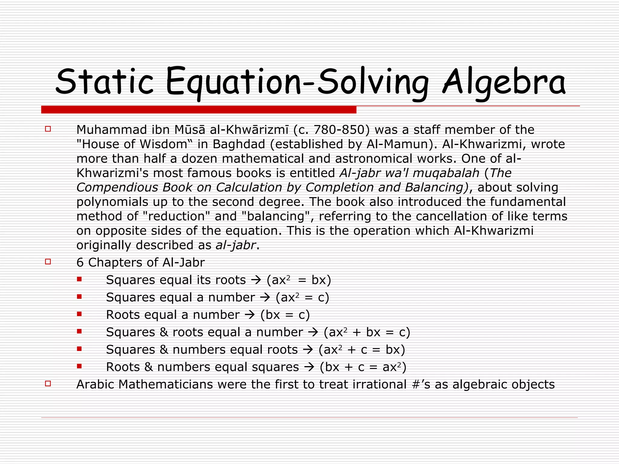 Islamic Mathematics | PPT