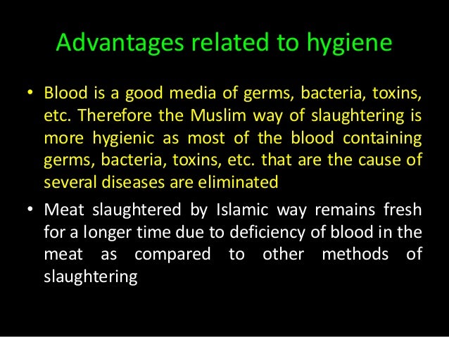 Benefits of halal slaughtering