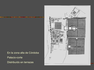 LA PLANIMETRÍA DE LA CIUDAD- PALACIO DE MADINAT AL ZAHRA En la zona alta de Córdoba Palacio-corte Distribuído en terrazas 