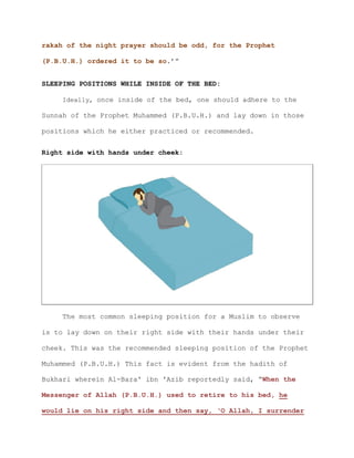 Prophet Muhammad Sleep Routine Islamic sleeping etiquette | PDF