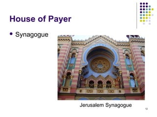 House of Payer
 Synagogue




                 Jerusalem Synagogue
                                       12
 