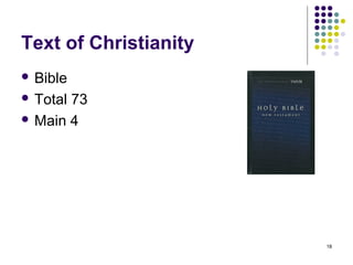 Text of Christianity
 Bible

 Total73
 Main 4




                       18
 