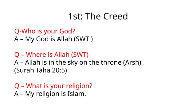 Islamic Studies Book 1 Lesson 1 2024 Pptx