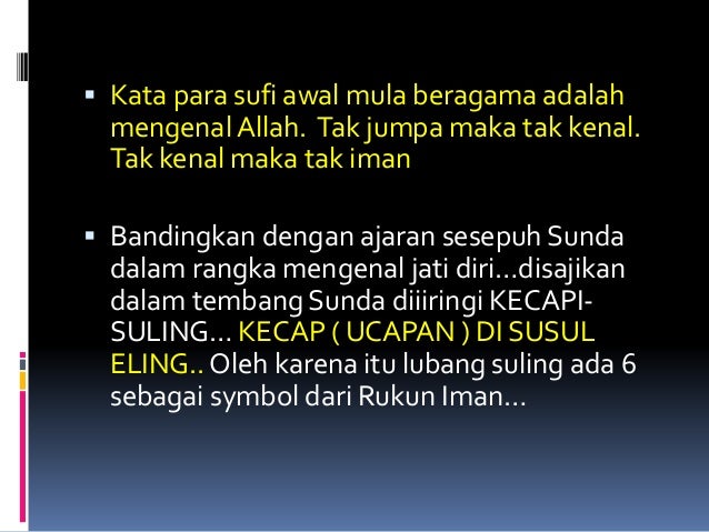 Kata Kata Jati Diri Orang Sunda