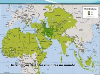 Distribuição de Xiitas e Sunitas no mundo
 
