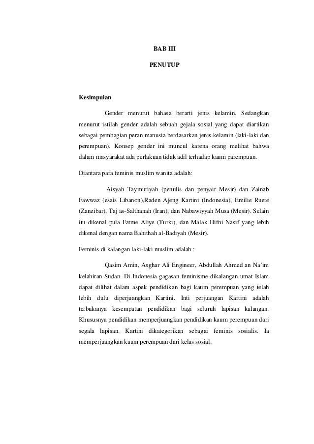 Islam Kontemporer Islam Dan Gender