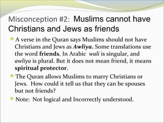 Myths and Misconceptions About The Religion of Islam | PPT