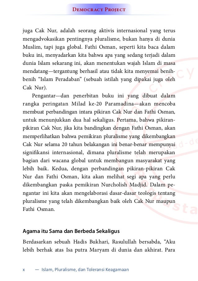 Al Quran Dan Hadis Tentang Toleransi Nusagates