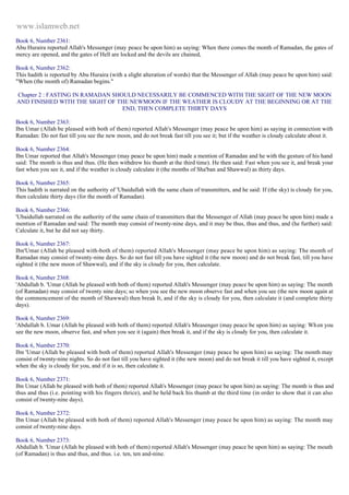 Islam - Saheeh Muslim Hadith