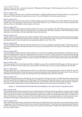 Islam - Saheeh Muslim Hadith