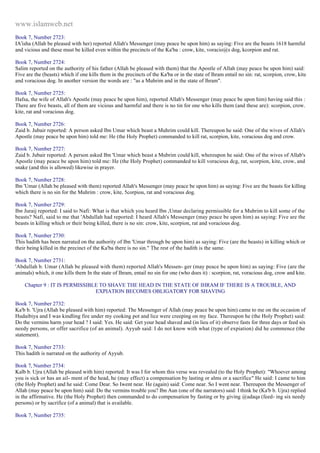 Islam - Saheeh Muslim Hadith