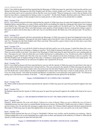 Islam - Saheeh Muslim Hadith