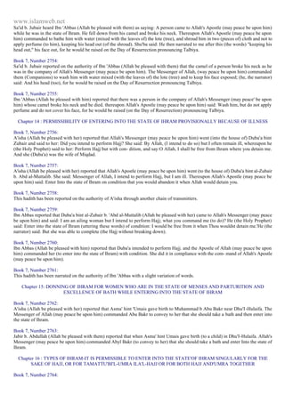 Islam - Saheeh Muslim Hadith