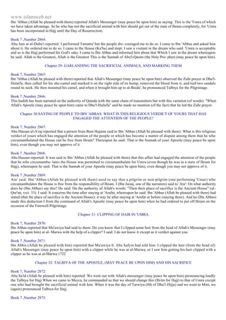 Islam - Saheeh Muslim Hadith