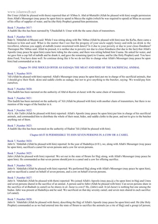 Islam - Saheeh Muslim Hadith