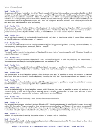 Islam - Saheeh Muslim Hadith