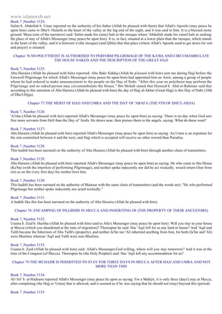 Islam - Saheeh Muslim Hadith