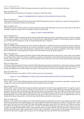 Islam - Saheeh Muslim Hadith