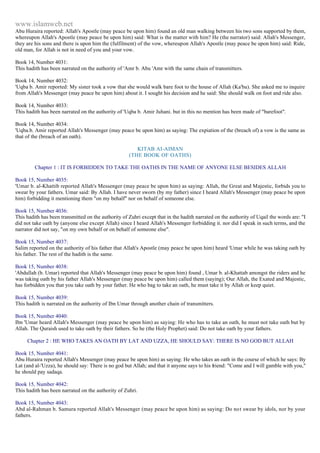 Islam - Saheeh Muslim Hadith