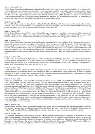 Islam - Saheeh Muslim Hadith