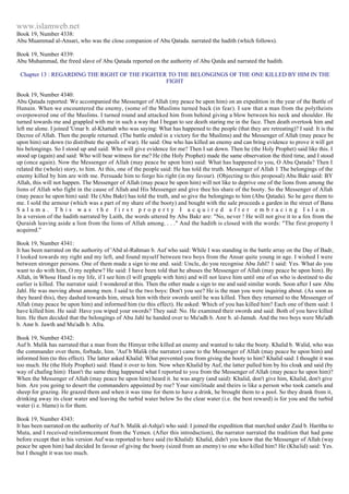 Islam - Saheeh Muslim Hadith