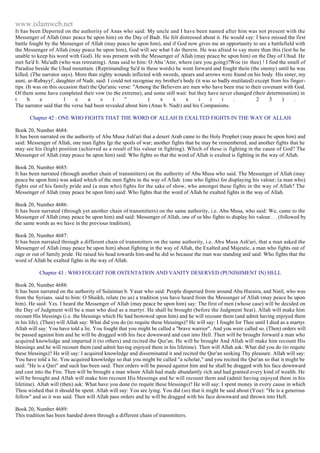 Islam - Saheeh Muslim Hadith