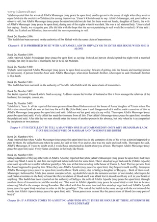 Islam - Saheeh Muslim Hadith