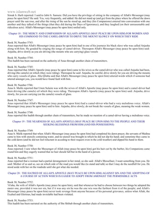 Islam - Saheeh Muslim Hadith