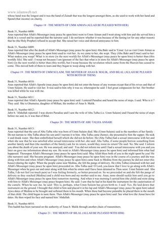 Islam - Saheeh Muslim Hadith