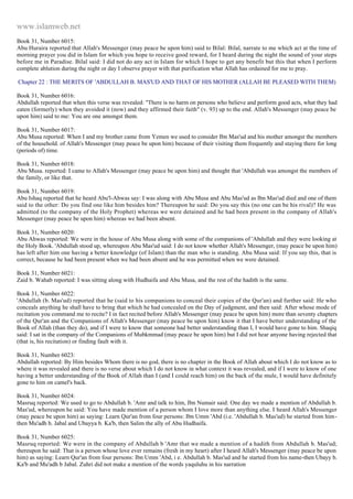 Islam - Saheeh Muslim Hadith